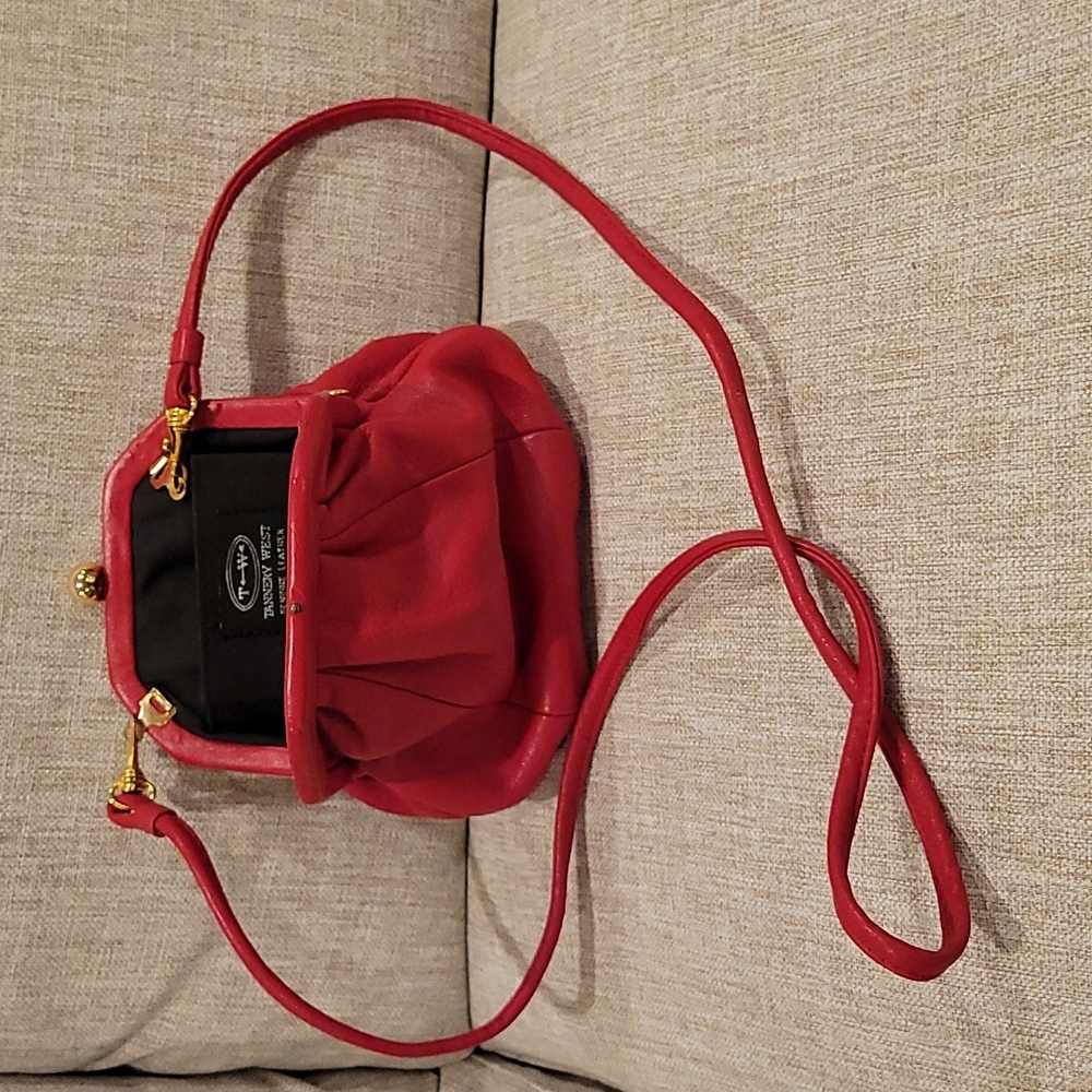 Tannery West Red Mini Clutch